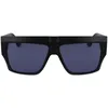 Image de KARL LAGERFELD Unisex Adult Sunglasses KLJ6148S - Matte Black with Solid Grey/Silver Mirror Lens