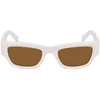 Image de KARL LAGERFELD Women's Sunglasses KL6141S - White with Solid Brown Lens