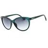 Image de Calvin Klein Lunettes de soleil 430 pour femme, Cristal bleu sarcelle, 58mm, 14mm, 140mm