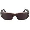 Image de Calvin Klein Unisex Adult Sunglasses CK24500S - Brown/Rose with Solid Dark Purple Lens