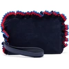 Image de Loeffler Randall - Pochette en Velours de Cuir bleue - 27.5x17x3.5 cm OS