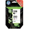 Image de HP Ink Cart no.338 C8765EE 11ml+ Ink Cart no.343 C8766EE 7 ml