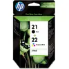 Image de HP 21/22 - Pack de 2 cartouches d'encre noire / couleurs authentique