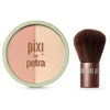 Image de Pixi Beauty Blush Duo + Kabuki | Teinte: Peachy Honey | Duo Blush & Enlumineur avec Pinceau Kabuki | 10,21 g / 0,36 oz