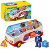 Image de Playmobil 1.2.3 6773 Autocar de Voyage - avec Quatre Personnages, Un véhicule et des Accessoires - Mes Premiers Apprendre en s'amusant - pour Les Tout-Petits 18-36 Mois