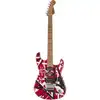 Image de Stratocaster HSS Striped Series MN Red With Black Stripes Relic