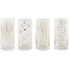 Image de Mikasa 'Cheers' Lot de 4 Verres Highball en Cristal gravé, 470 ML - Effet doré