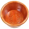 Image de Seau de Bain de Pieds en Bois Domestique, Grande Baignoire Spa pour Pieds, Spa de Massage des Pieds pour la Maison, Seau en Bois de Sauna, Spa pour Les Pieds et Les Jambes pour Adultes, pédicure r