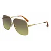Image de Victoria Beckham VB132S 709 Gold/Vintage Sunglasses Woman Metallo, Cornered Rectangle, 61