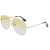 Image de Victoria Beckham VB215S 723 Gold/Honey Sunglasses Woman Metallo, Navigator, 59