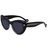 Image de Lanvin en Bleu Lunettes de soleil unisexes, Gris foncé (020), 52
