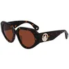 Image de LANVIN en Bleu Lunettes de soleil unisexes, 234 Dark Havana, 53 cm