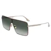 Image de Victoria Beckham VB238S 700 Gold/Khaki Sunglasses Woman Metallo, Shield, 58