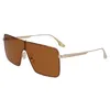 Image de Victoria Beckham VB238S 723 Gold/Caramel Sunglasses Woman Metallo, Shield, 58