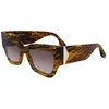 Image de Victoria Beckham VB662S 736 Translucent Horn Sunglasses Woman Acetato, Butterfly, 52