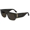Image de Victoria Beckham VB666S 321 Striped Khaki Havana Sunglasses Woman Acetato, Modified Rectangle, 55