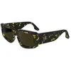 Image de Victoria Beckham VB670S 012 Black Yellow Havana Sunglasses Woman Acetato, Modified Rectangle, 54