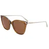 Image de Longchamp Lunettes de Soleil LO757S Striped brown 55/17/145 Femme