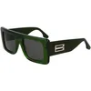 Image de VICTORIA BECKHAM lunettes de soleil modèle VB677S5122302   forme rectangulaire   coloris vert et transparent   verres vert   taille 51-22-145