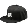 Image de Troy Lee Designs Flat Bill Snapback ; Badge Noir OSFA