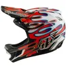 Image de Troy Lee Designs - Casque D4 Composite ; Overspray White/RED LG