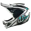 Image de Troy Lee Designs - Casque D4 POLYACRYLITE ; The Line Anthracite/Blanc XL