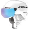 Image de ATOMIC Casque de Ski avec visière Savor Visor Stereo, Blanc (White Heather), Taille S (51 à 55 cm), Absorption maximale des Chocs, Ventilation Active Aircon, Traitement Miroir pour Une Vision Claire