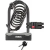 Image de M-WAVE B&S 12340251 Serrure à manille avec câble spiralé Noir 165 x 247 mm