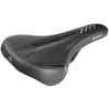 Image de Trekking saddle, VELO - FIT TRAVELLER, M, 267 x 152 mm, glossy black with silver stripes, on card
