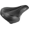 Image de City/Comfort saddle, VELO - FIT TOWNIE, L, 268 x 199 mm, black with silver stripes, on card