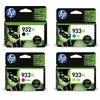 Image de HP 932XL/933XL COMBO PACK DE 4 HAUT RENDITIONNEMENT, JAUNE, CIN, MAGENTAORIGINALOFFICEJETCARTOUCHE D'ENCRE OFFICEJET 6100, 6600 H711A, 6700, 7110, 7510, 7610, 7612