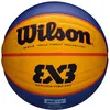 Image de WILSON, Ballon de Basketball FIBA 3x3 Replica, Taille: 6, Bleu/Jaune, Caoutchouc, pour Intérieur et extérieur, WTB0533XB