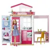 Image de Barbie Mobilier Coffret Maison 2 Etages et 4 Pieces avec Accessoires et Une Poupee Incluse, Jouet pour Enfant, DVV48 Exclusivité sur Amazon