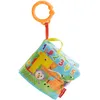 Image de Fisher-Price Mon Petit Livre d'Activités, textures et sons multiples, jouet bébé avec anneau pour l'accrocher à la poussette, dès la naissance, FGJ40