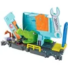 Image de Hot Wheels City Garage Attaque Alligator, Coffret de Jeu pour Petites Voitures avec Circuit et Pistes, FNB06, Multicolore
