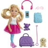 Image de Barbie Voyage Mini-poupée  Chelsea Blonde, avec Un Chien, Sac de Voyage et Accessoires, Jouet pour Enfant, FWV20