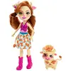 Image de Enchantimals Mini-poupée Cailey Vache et Figurine Animale Curdle, aux Longs Cheveux Bruns, avec Jupe Amovible et Bottes, Jouet pour Enfant, FXM77