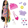 Image de Barbie Poupée Ultra Chevelure Thème Coeurs, Mince, 21,6 cm, avec Cheveux Fantaisie, Robe, 15 Accessoires de Coiffure et de Mode (8 avec Changement de Couleur) ; pour Enfants à partir de 3 Ans, HCM90