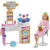 Image de Barbie Bien-être Coffret Journée au Spa avec poupée Blonde, Salon de beauté, Figurine Chiot et Plus de 10 Accessoires, Jouet pour Enfant, GJR84