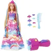 Image de Barbie Dreamtopia poupée Princesse Tresses Magiques aux Longs Cheveux blonds avec Extensions Multicolores, Peigne et Accessoires, Jouet pour Enfant, GTG00