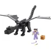 Image de Minecraft Ultime Ender Dragon 50 cm avec figurine Steve 8 cm et accessoires de combat, jouet inspiré par le jeu vidéo, pour enfant dès 6 ans, GYR76