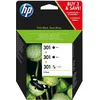 Image de HP 301 Lot de 3 cartouches d'encre d'origine Noir/tricolore - Rendement N 190/Tri 165 (E5Y87EE)