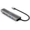 Image de URBAN FACTORY Hub USB-C 6 en 1 avec 2 USB-A / 1 HDMI 4K / 2 lecteurs de cartes et 1 USB-C 100 W PD Pass Thru