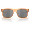 Image de Oakley Men's OO9100 Leffingwell Rectangular Sunglasses, Matte Transparent Ginger/Prizm Black Polarized, 57 mm