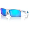 Image de Oakley Youth OJ9013 Capacitor Rectangular Sunglasses, Polished White/Prizm Sapphire, 63 mm