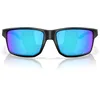 Image de Oakley Lunettes de soleil Oo9470 Gibston XL pour homme, Noir mat/saphir Prizm, 62 mm