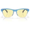 Image de Oakley Lunettes de soleil OJ9006 Frogskins XS unisexe pour enfant, Cyan mat/bleu/Colorshift Fade/Prizm Gaming, 53 mm