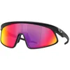 Image de Oakley Lunettes de soleil unisexes Sport Performance Semi Rim, Noir mat - Prizm Road, 41 mm