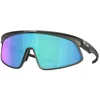 Image de Oakley Lunettes de soleil unisexes Sport Performance Semi Rim, Gris mat fumé - Saphir Prizm, 41 mm