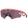 Image de Oakley Lunettes de soleil unisexes Sport Performance Semi Rim, Paloma Transparent - Prizm Road Noir, 36 mm